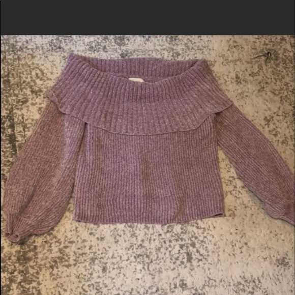 off the shoulder super soft sweater - Picture 2 of 3